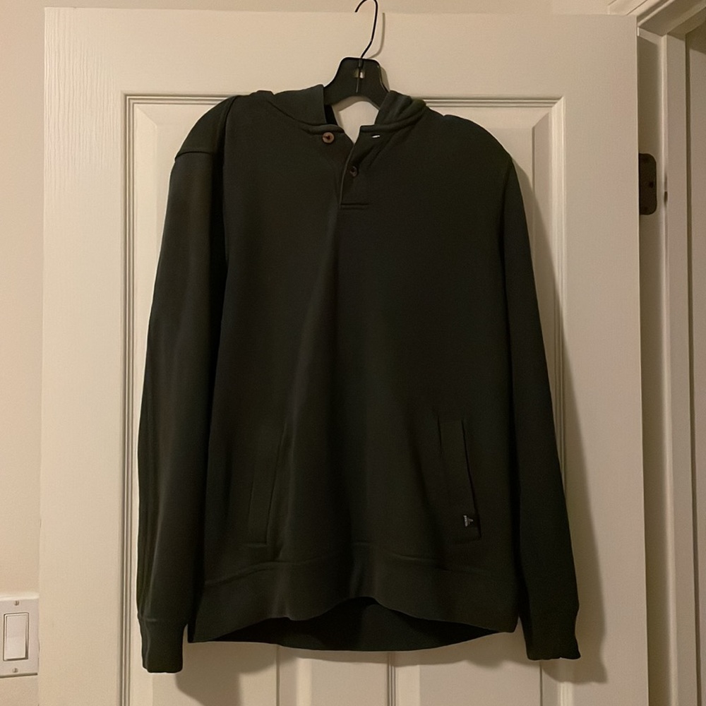 Prana Gray Hoodie Sweatshirt Sz M
